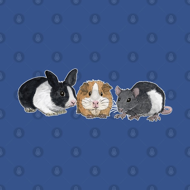 Dwarf rabbit, guinea pig and rat by Savousepate