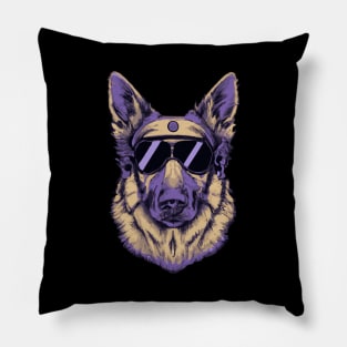 German Shepherd Dog Vintage Dog Owner Retro Funny Dog Pillow