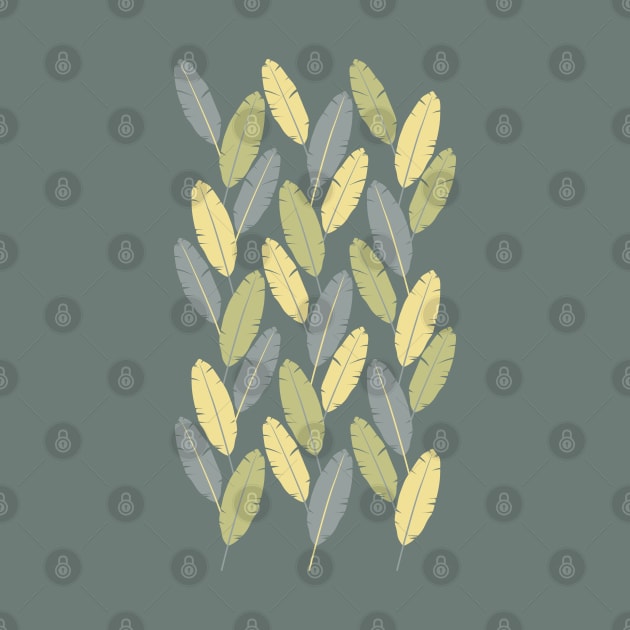 Banana leaves (Shades of yellow, green and gray) by lents