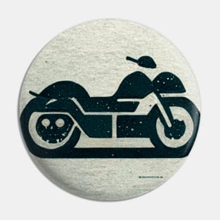 Graphic image of a motorcyle Pin