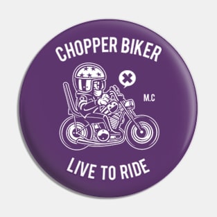 On the road with my chopper Pin