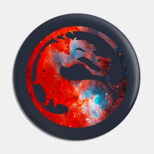 Mortal Kombat Galaxy Silhouette Logo Pin