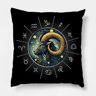 ZODIAC Capricorn - Astrological CAPRICORN - CAPRICORN - ZODIAC sign - Van Gogh style - 5 Pillow