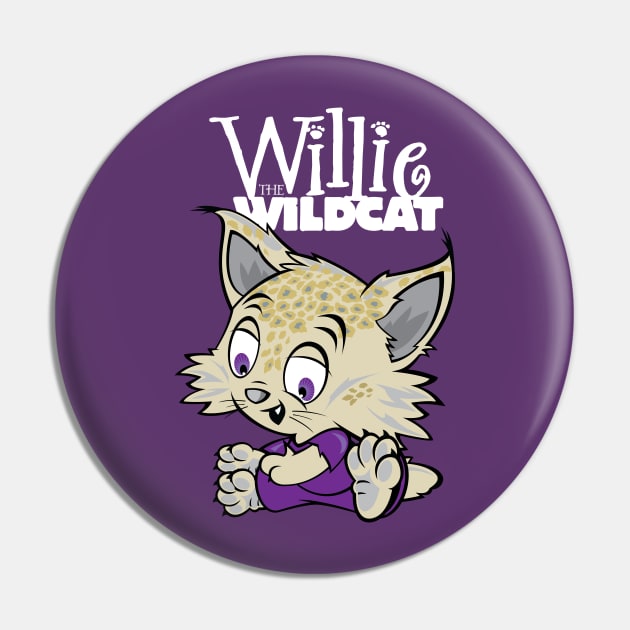 Willie the Wildcat Pin by thedesignfarmer