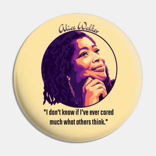 Alice Walker Portrait and Quote Pin