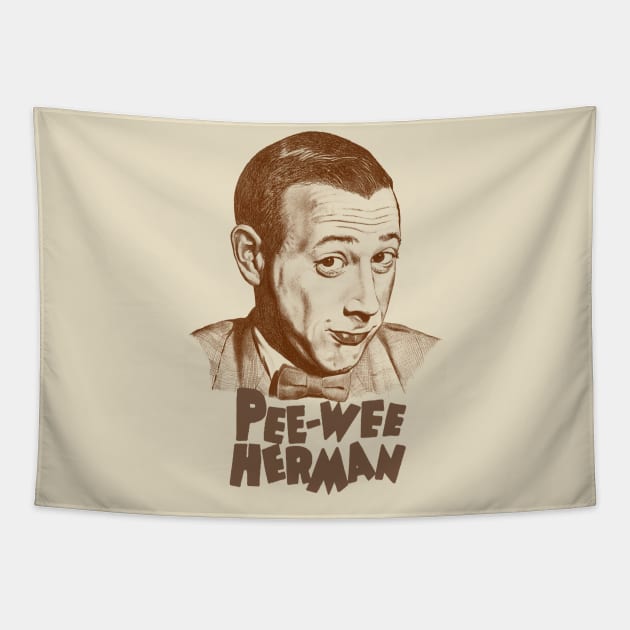 Pee Wee Herman ~ Retro Vintage Sketches Tapestry by NMAX HERU