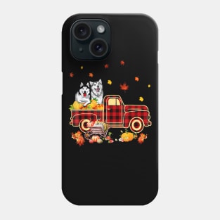 Husky Pumpkin Truck Fall Leaf Thanksgiving Halloween Phone Case