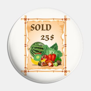 Fruit and vegetables sold Pin