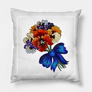 Crossstitch Flowers Pillow