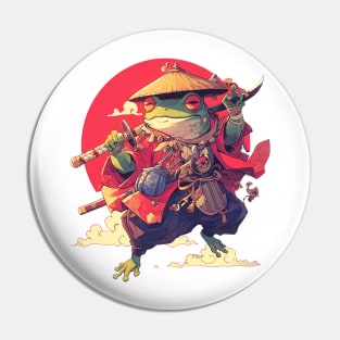 samurai frog Pin