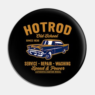 Gas Garage Hotrod Car Service Pin