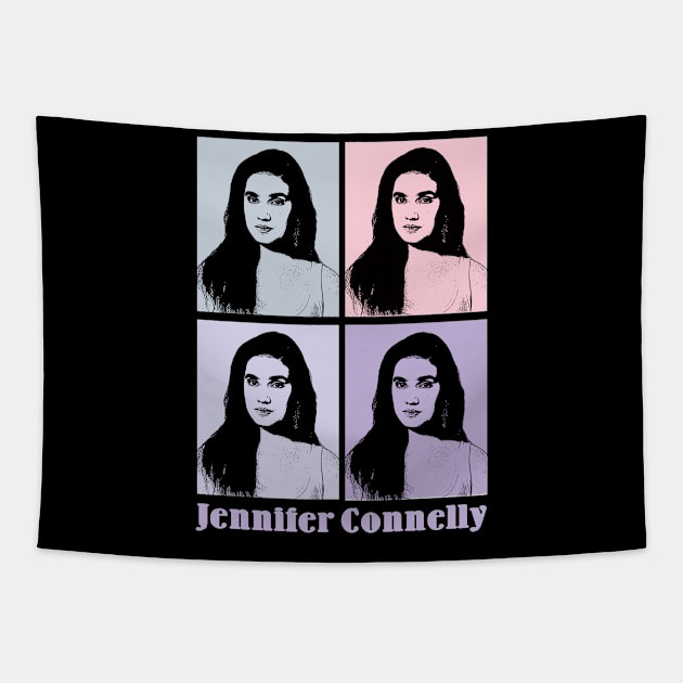 Jennifer Connelly 80s Pop Art Tapestry by KERIKIL