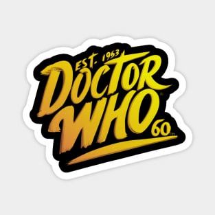 Doctor who 60 Gradient yellow orange colors Magnet