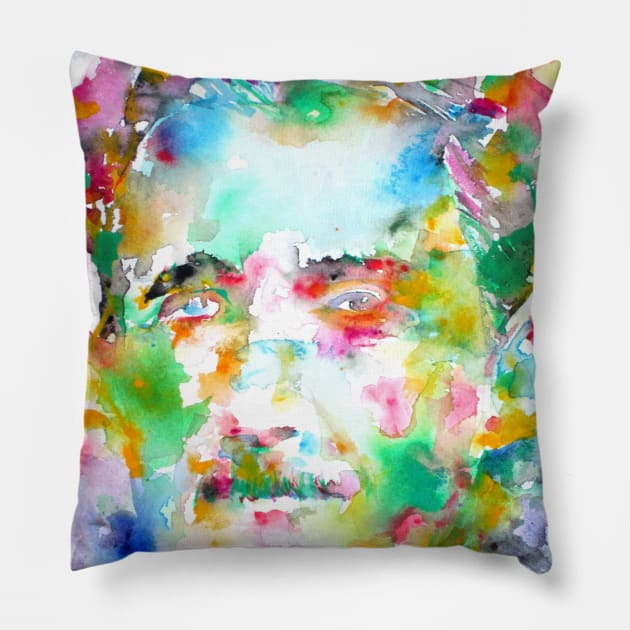 GEORGE ORWELL watercolor portrait Pillow by lautir