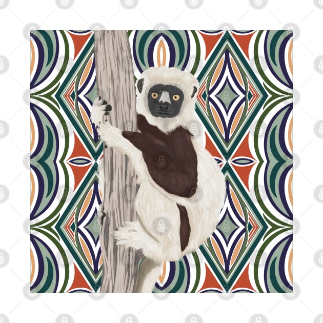 Cute Sifaka Lemur | Lemur Lover Gift Idea by Suneldesigns