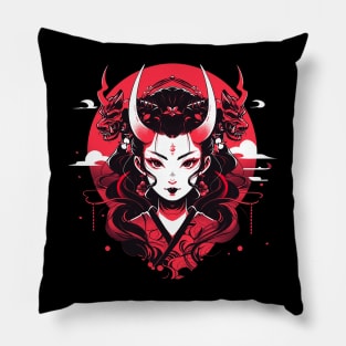 demon geisha Pillow