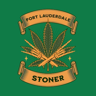 Fort Lauderdale Stoner - Lauderdale Beach - Christmas Gift Idea For Florida Stoners T-Shirt