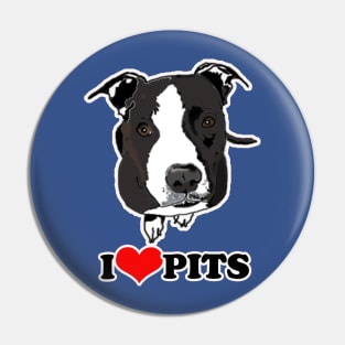 I Love Pit Bulls Pin