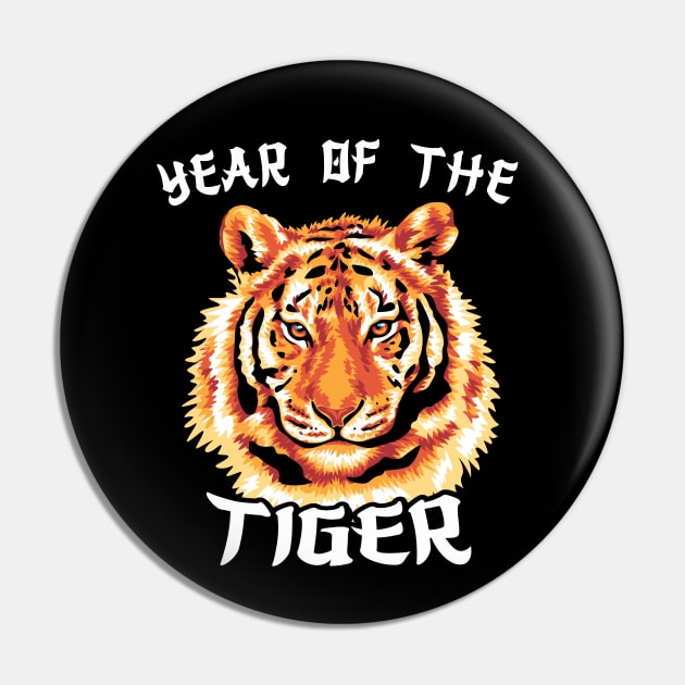 Year of the Tiger 2022 Chinese New Year Zodiac Pin by opippi