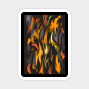 Mystery flames Magnet