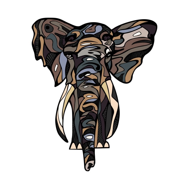 Tribal Elephant Artsy Design by JuicyCreations