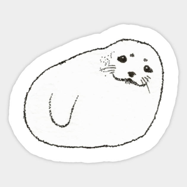 Watercolor Harp Seal Pup Harp Seal Sticker Teepublic