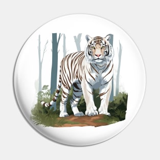 White Tiger From India Pin