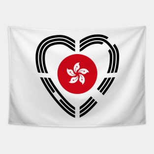 Korean Hong Konger Multinational Patriot Flag Series (Heart) Tapestry