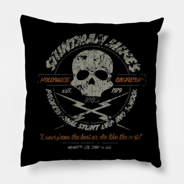 Stuntman Mike's Professional Stunt Driving School - Vintage Pillow by JCD666