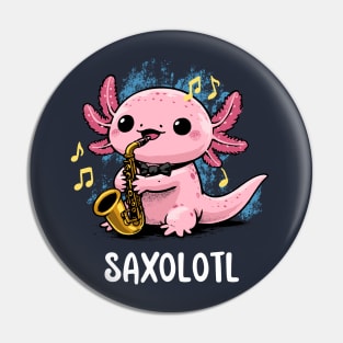 Saxy Axolotl Pin