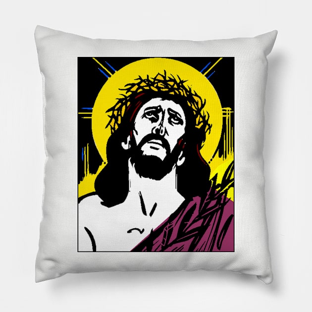 JESUS CHRIST-6 Pillow by truthtopower