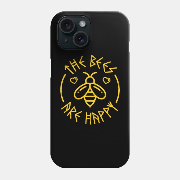 The Bees Are Happy Phone Case by StebopDesigns