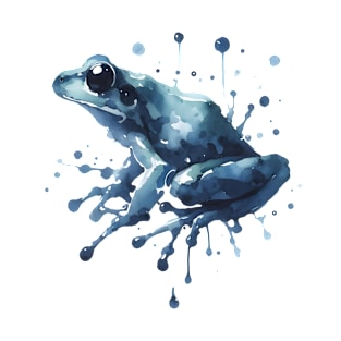 Blue Frog, abstract watercolor art T-Shirt