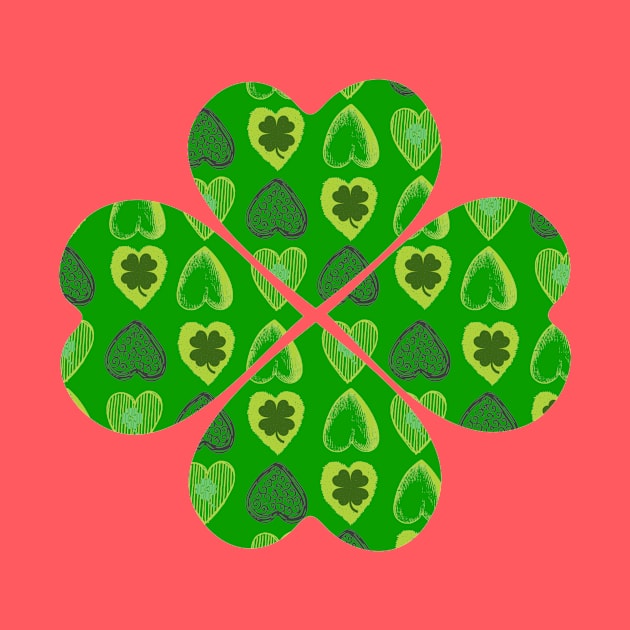 St Patricks Day Clover Leaf by Urban_Vintage