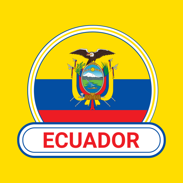 Ecuador Country Badge - Ecuador Flag by Yesteeyear