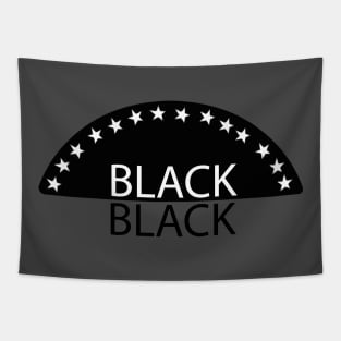 Curve Black Name With Stars Tapestry