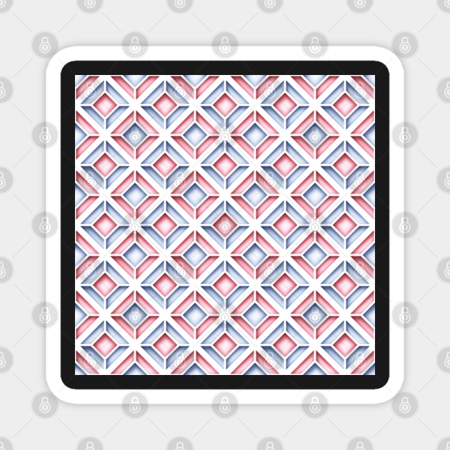 Geometric Pattern, Rhombic Motif Magnet by lissantee