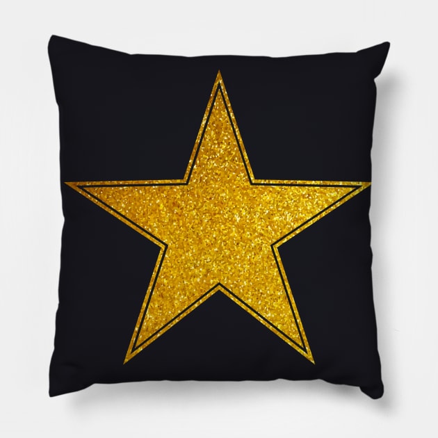 Star Gold Graphic Pillow by DARSHIRTS