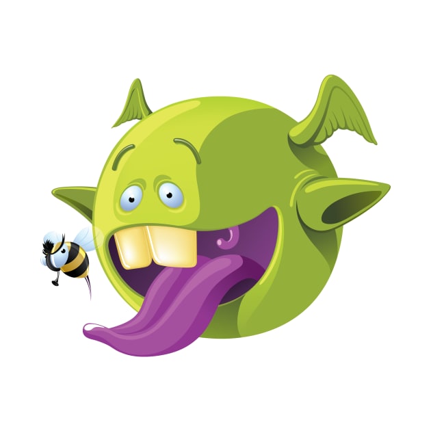 Eating bugs funny monster by JORDYGRAPH