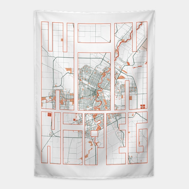 Winnipeg, Manitoba, Canada City Map Typography - Bohemian Tapestry by deMAP Studio