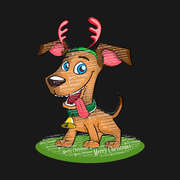 Merry Christmas Dog Desing by albaley