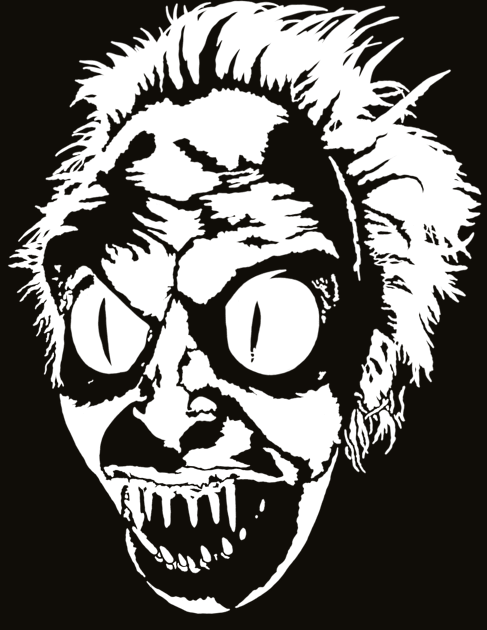 Negative Creeps - Beetlejuice Snake (negative space) Kids T-Shirt by BludBros