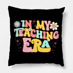 Retro Groovy Teacher State Testing In My Teaching Era Pillow