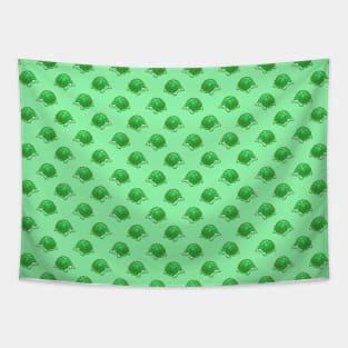 Green Turtle Pattern Tapestry