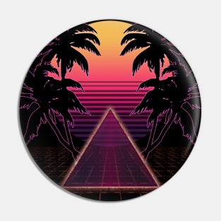 SYNTHWAVE SUN & PALMS #3 Pin