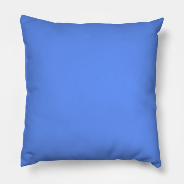 Cornflower Blue Plain Solid Color Pillow by squeakyricardo