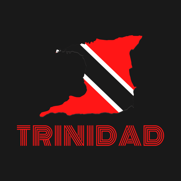 Trinidad map and flag tourism by FTF DESIGNS