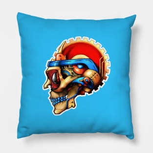 Steampunk Skull Pillow