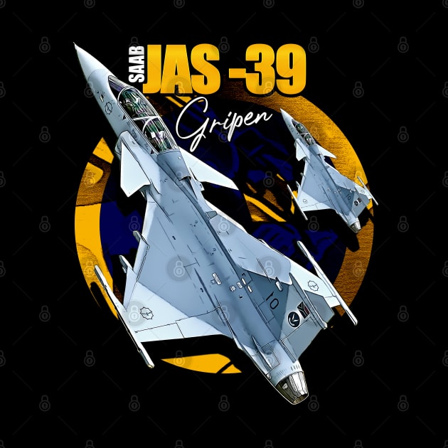 JAS39 Gripen Swedish Air Force Fighterjet by aeroloversclothing