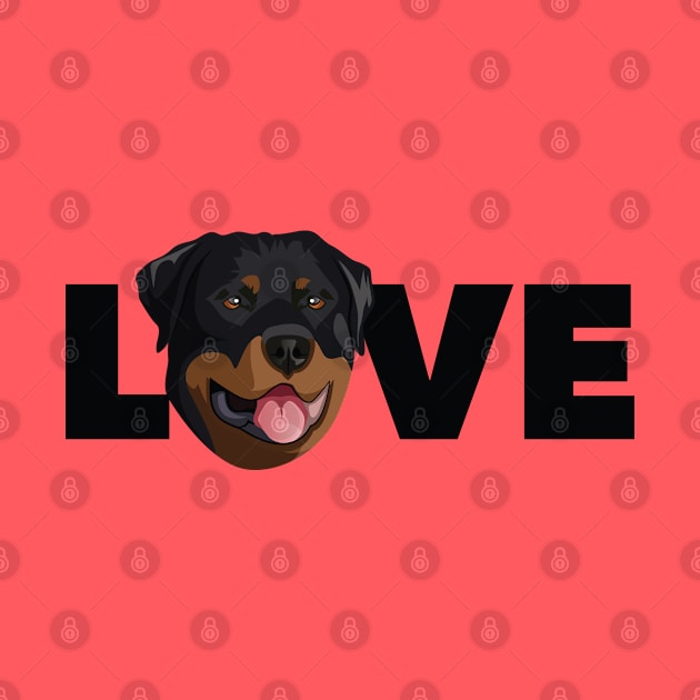 LOVE cute rottweiler dog by keeplooping